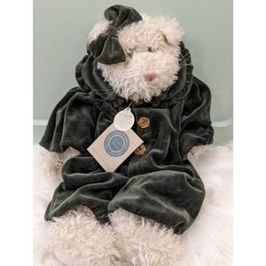 Vintage Boyds Bears BearWear Cleo the Cat Pussytoes Green Velvet 17" Plush